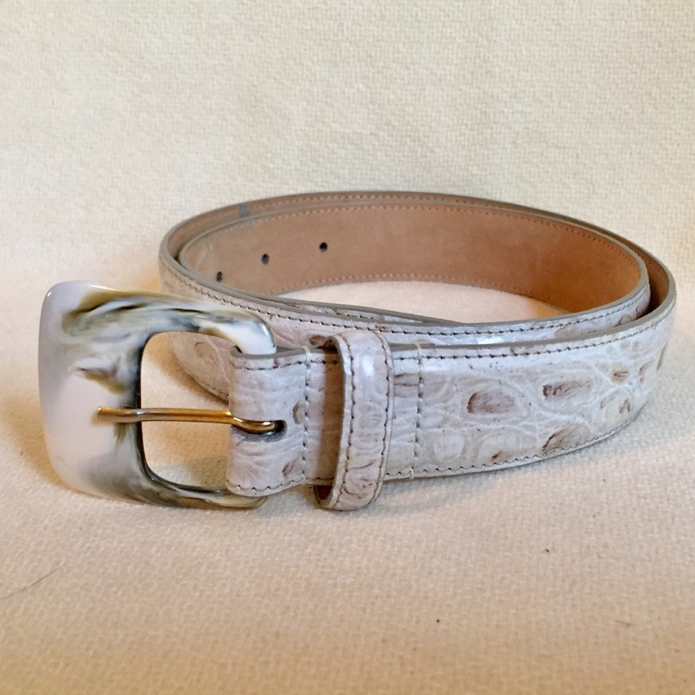 Carlisle Lizard Embossed Leather Belt